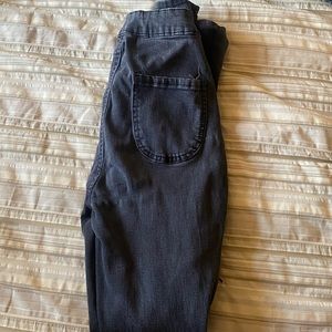 Selling black boom boomjeans! Really high rise with some holes in them